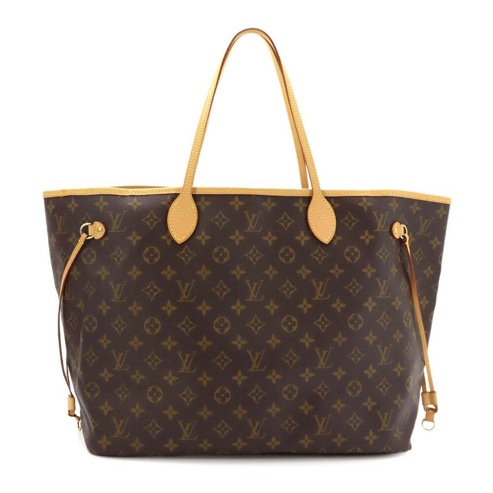 Louis Vuitton Monogram Neverfull GM Tote Handbag, Brown, M40157, Gold Hardware